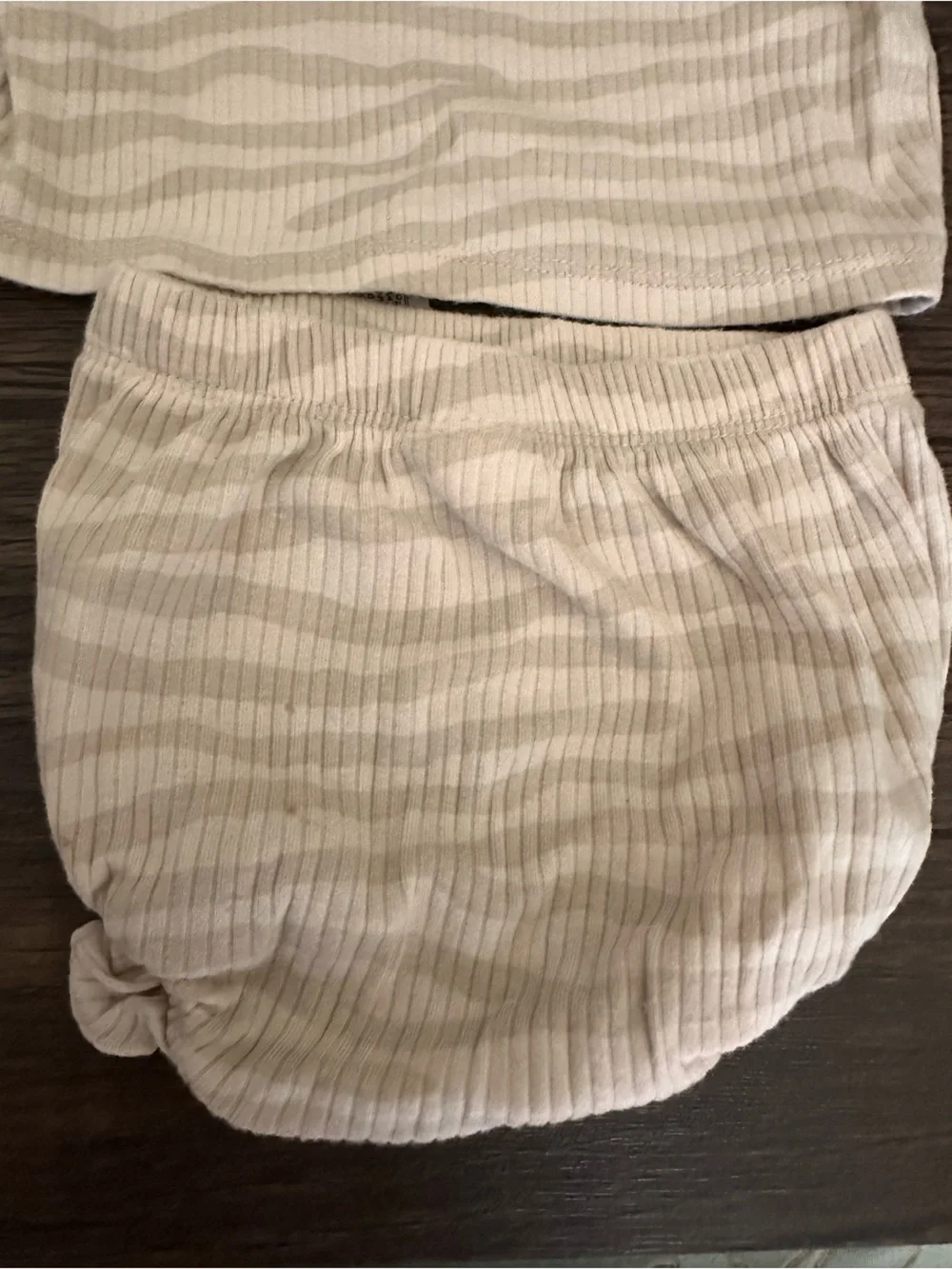 Cat & Jack Cream Daisy Romper and Striped Two-Piece Set